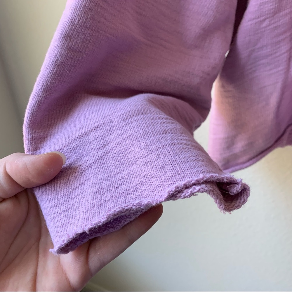 Purple Universal Thread Cropped Sweatshirt - Picture 3 of 6